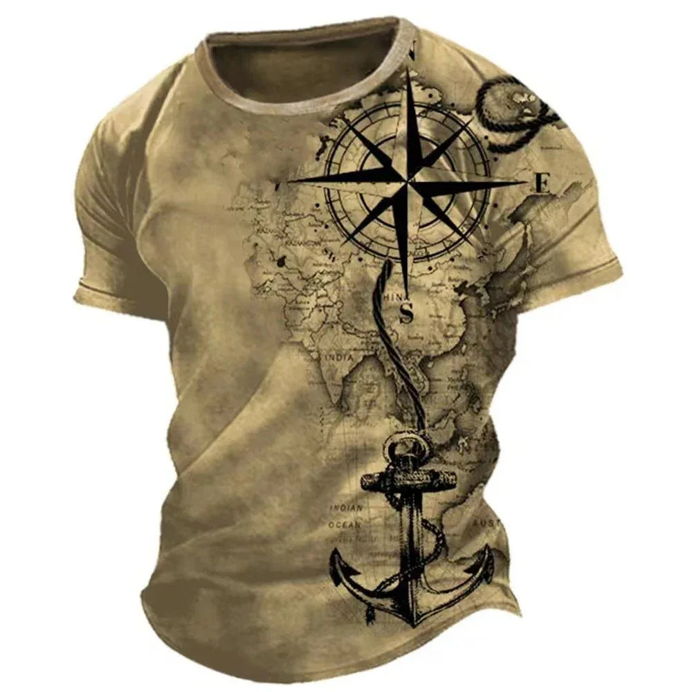Herren lässiges T-Shirt mit kurzen Ärmeln und Rundhals