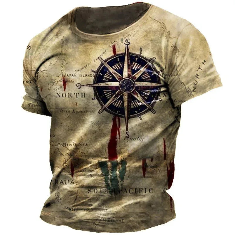 Herren lässiges T-Shirt mit kurzen Ärmeln und Rundhals
