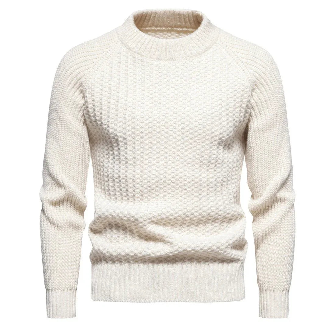 Herren Freizeit-Strickpullover, unifarben, Rundhalsausschnitt, locker geschnitten