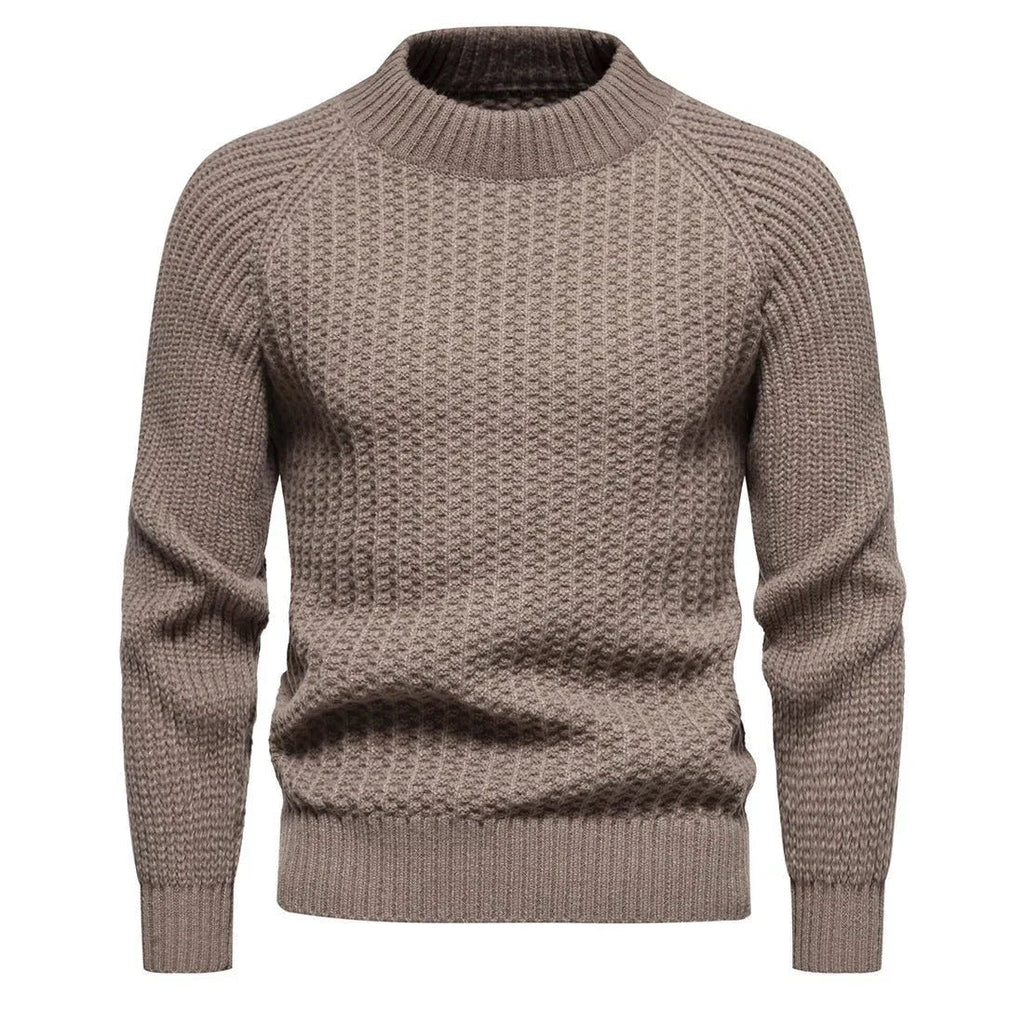 Herren Freizeit-Strickpullover, unifarben, Rundhalsausschnitt, locker geschnitten