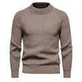 Herren Freizeit-Strickpullover, unifarben, Rundhalsausschnitt, locker geschnitten