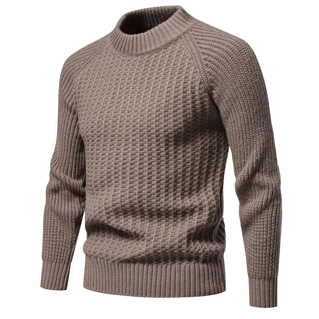 Herren Freizeit-Strickpullover, unifarben, Rundhalsausschnitt, locker geschnitten