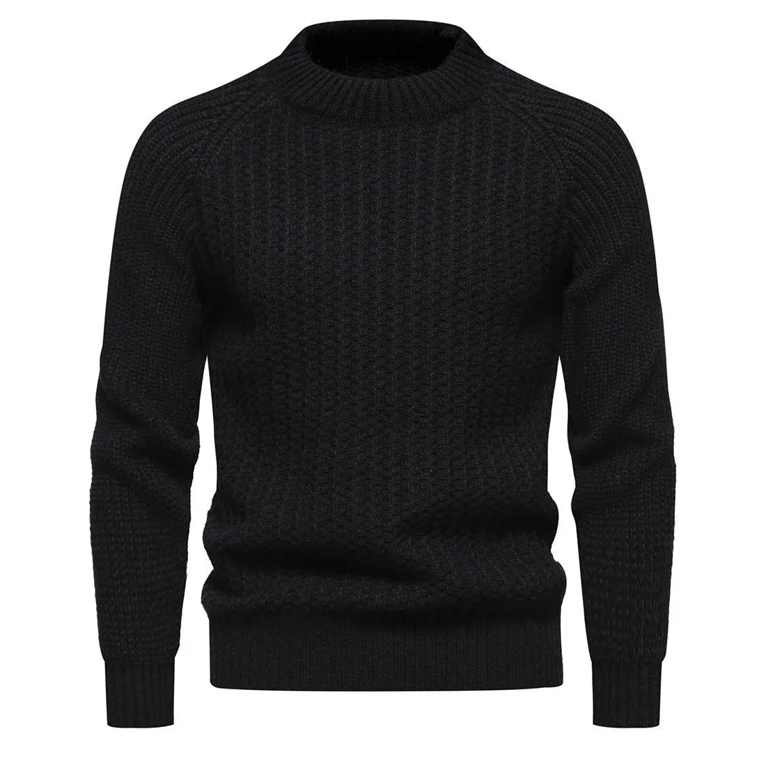 Herren Freizeit-Strickpullover, unifarben, Rundhalsausschnitt, locker geschnitten