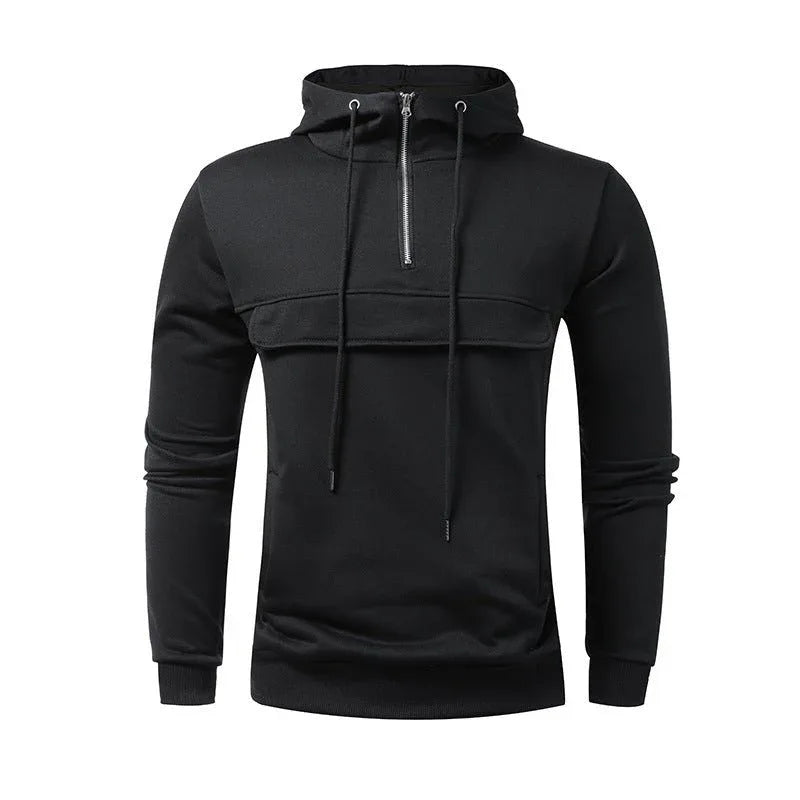 Sweat à capuche uni sport décontracté pour homme