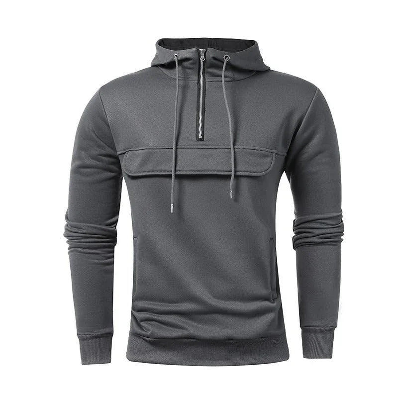 Sweat à capuche uni sport décontracté pour homme