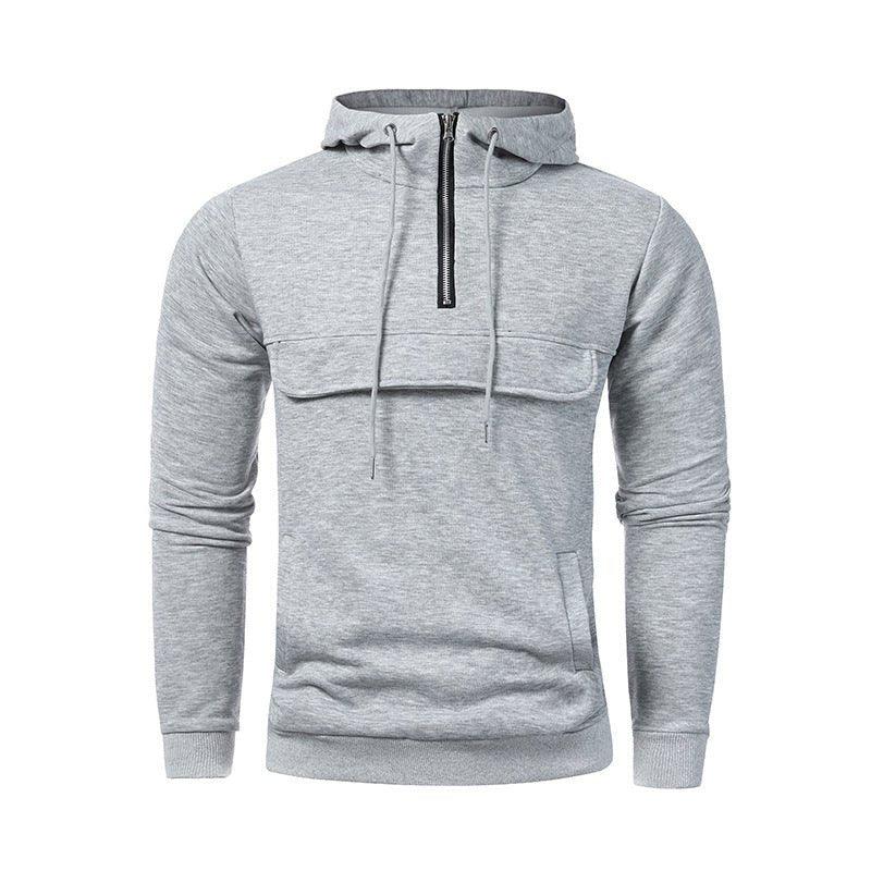 Sweat à capuche uni sport décontracté pour homme