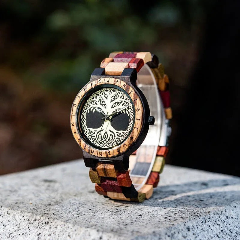 Montre Homme Créative en Bois à Quartz