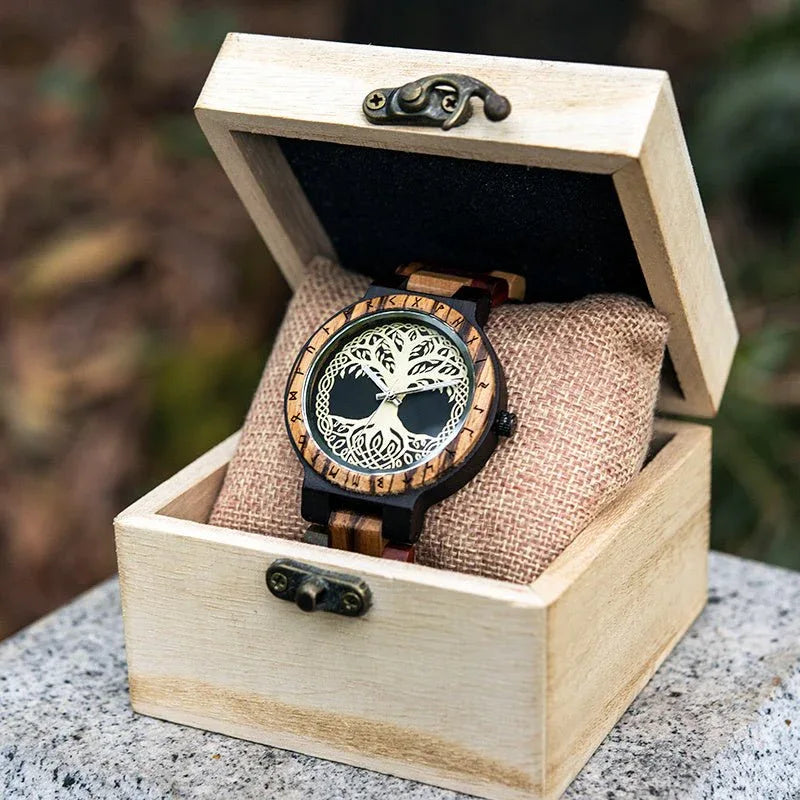 Montre Homme Créative en Bois à Quartz