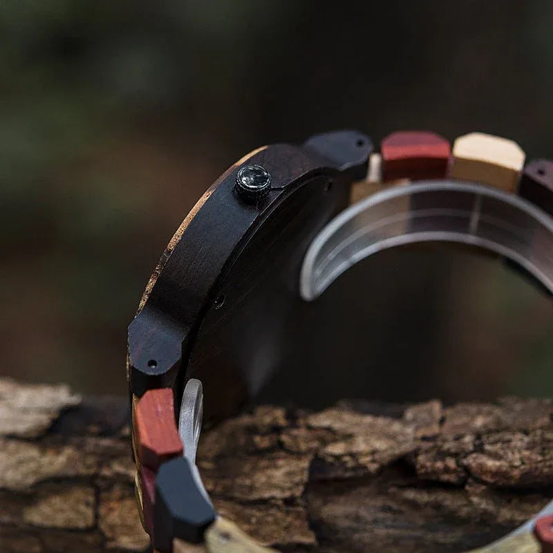 Montre Homme Créative en Bois à Quartz