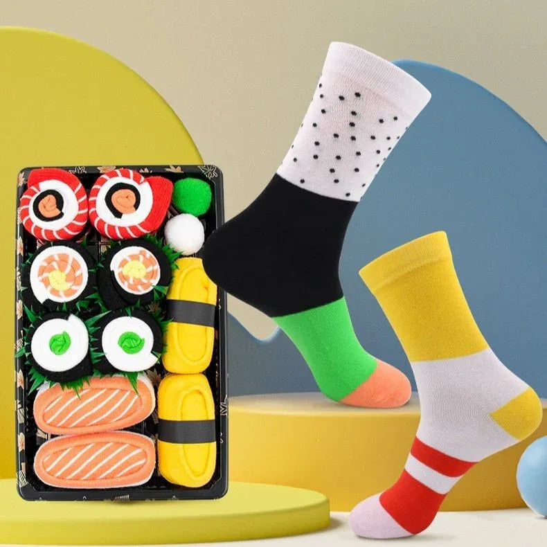 Chaussettes en coton Sushi amusantes et créatives