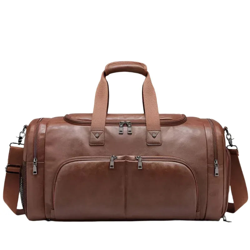 Sac de Voyage/Week-end en Cuir pour Homme avec Bandoulière Amovible
