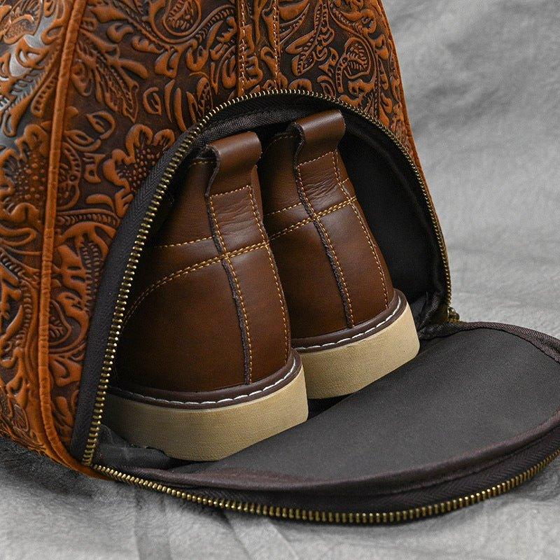 Sac de voyage vintage en cuir pour homme