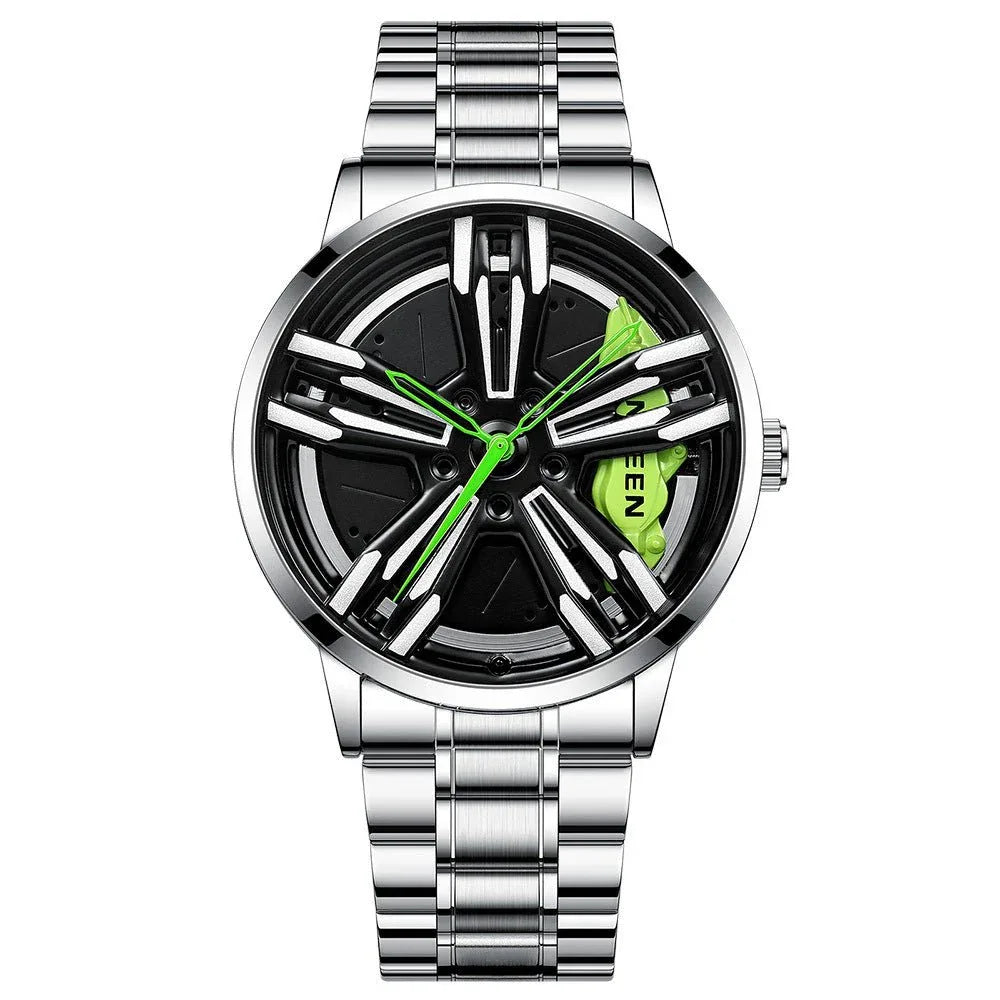 Herren-Lokomotiv-Rad-Uhr