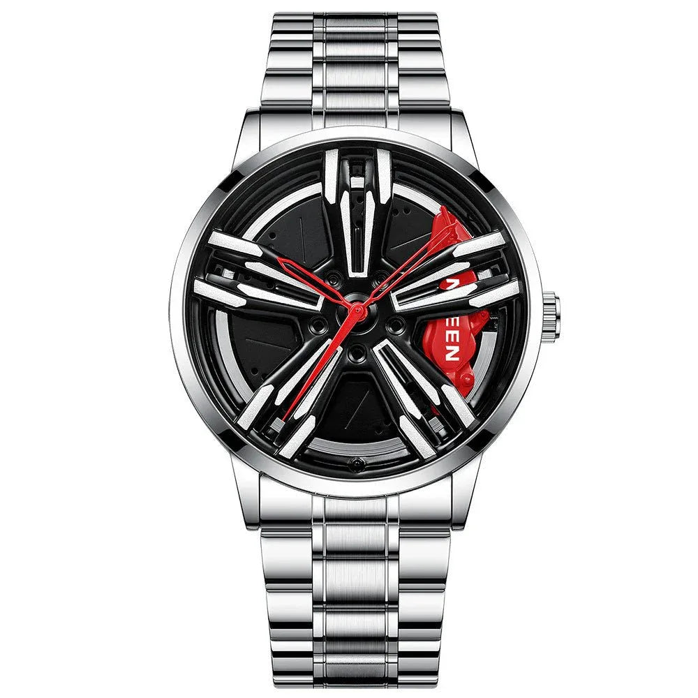Herren-Lokomotiv-Rad-Uhr