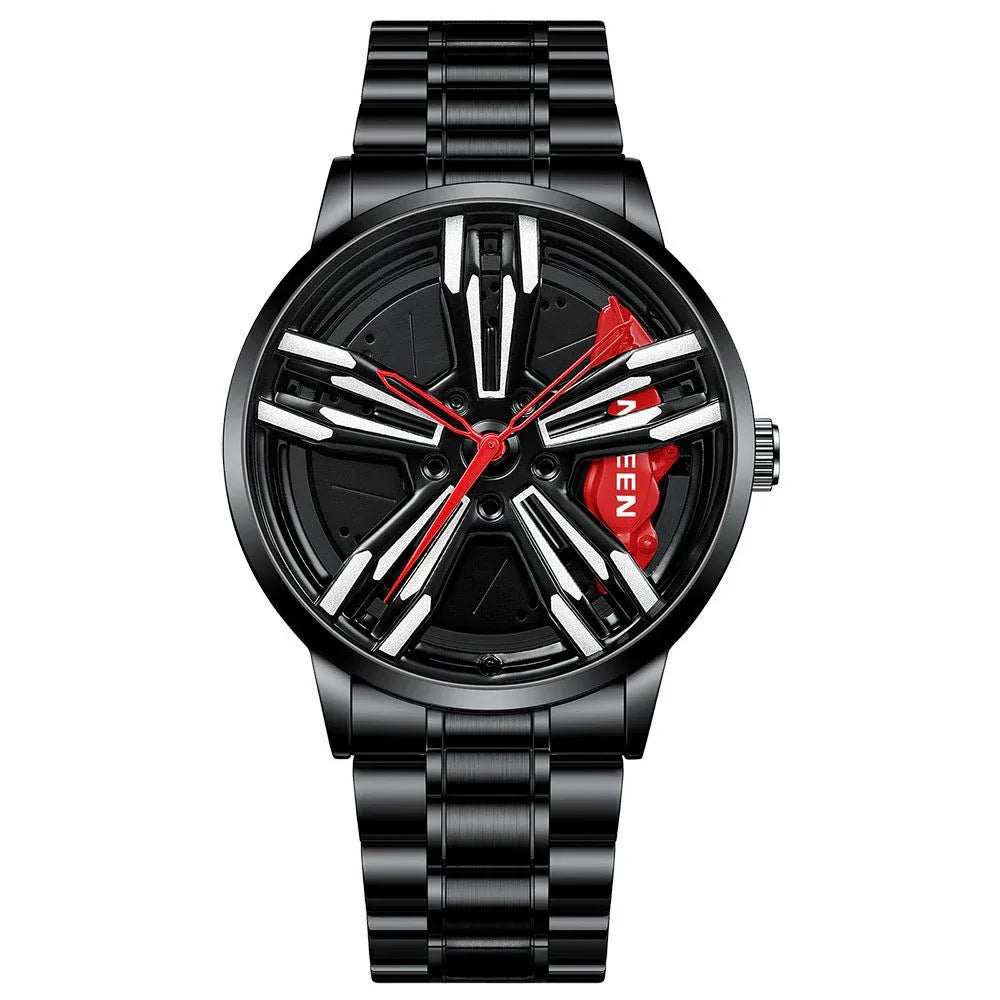 Herren-Lokomotiv-Rad-Uhr