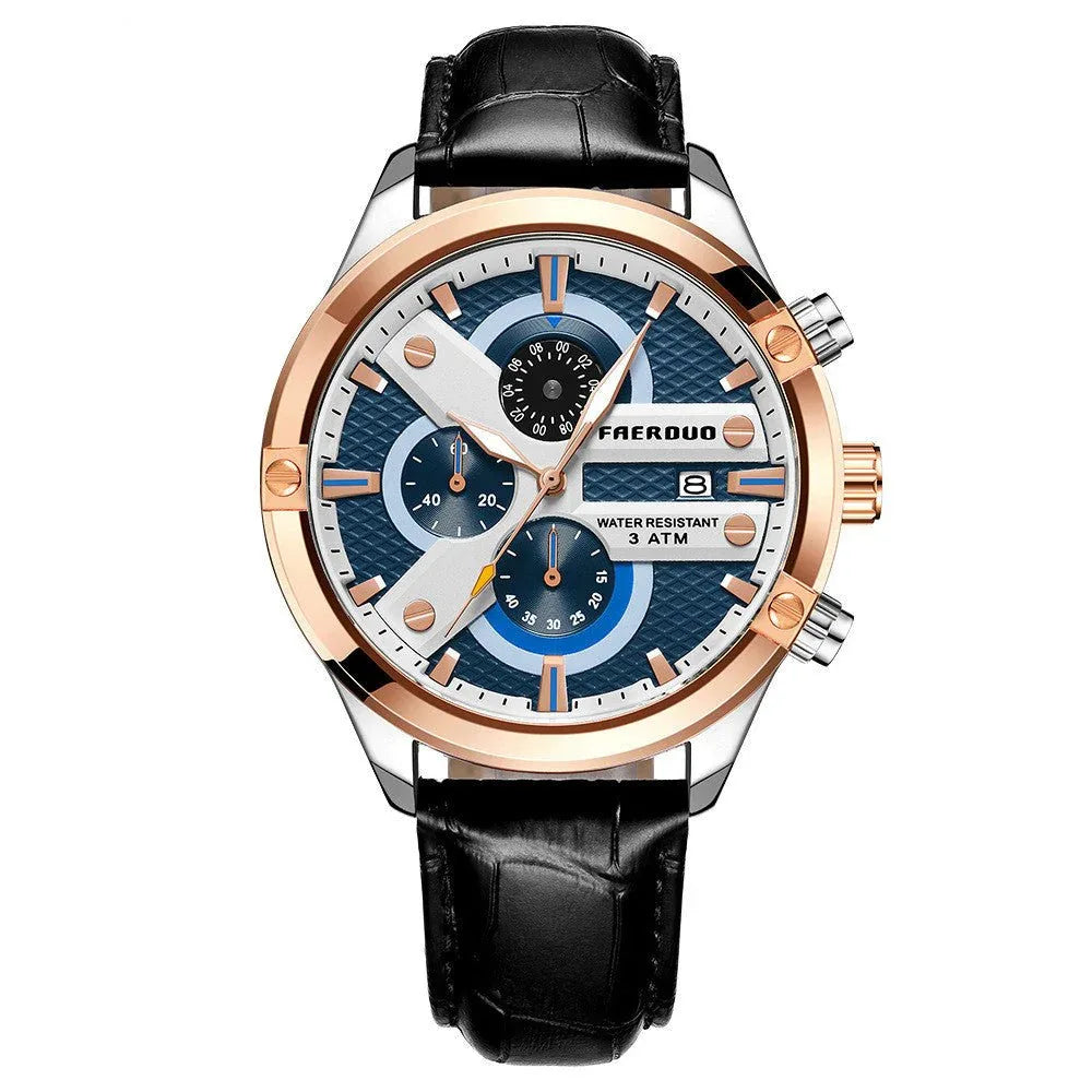Herren Multifunktions-Business-Armbanduhren, wasserdicht bis 30M