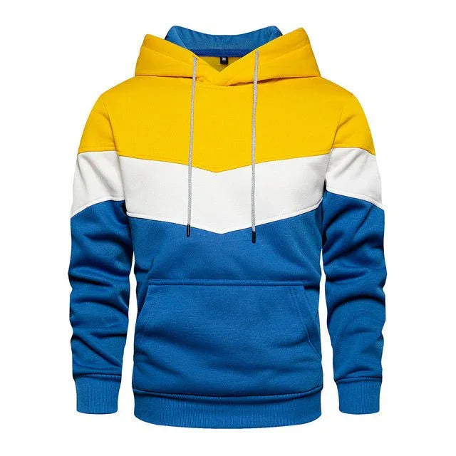 Sweats à capuche amples décontractés en patchwork pour hommes