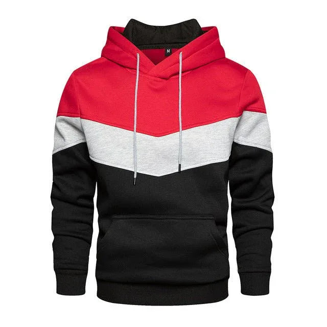 Sweats à capuche amples décontractés en patchwork pour hommes