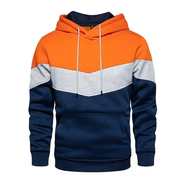 Sweats à capuche amples décontractés en patchwork pour hommes