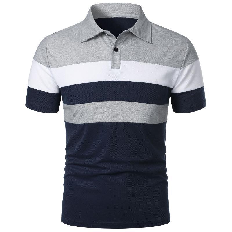 Polo à manches courtes pour homme avec trois rayures