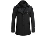 Manteau d'hiver et d'automne en laine slim fit pour homme