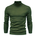 Herren unifarbener Slim Pullover Rollkragenpullover Winter Freizeit Oberteile Kleidung