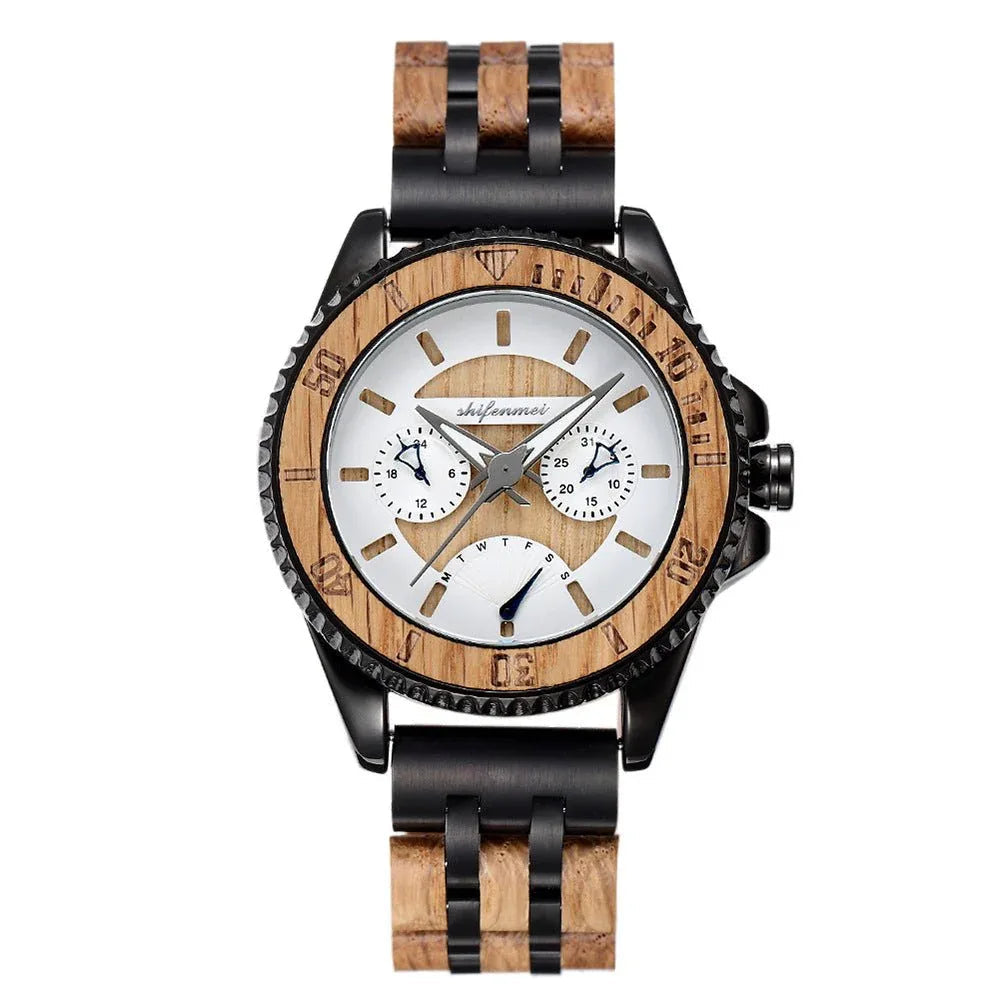 Herren Sport Automatikuhr aus Holz