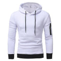 Herren-Sweatshirt-Kapuzenpullover mit Armreißverschluss, Langarm, schmal geschnittenes Oberteil