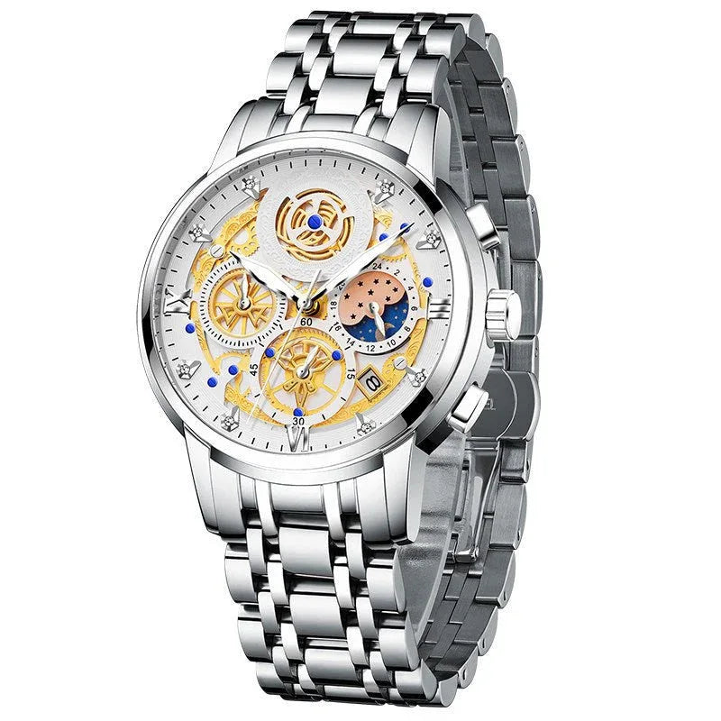 Montre à quartz transfrontalière étanche pour homme avec personnalité suisse