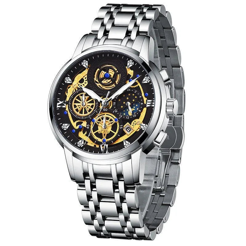 Montre à quartz transfrontalière étanche pour homme avec personnalité suisse