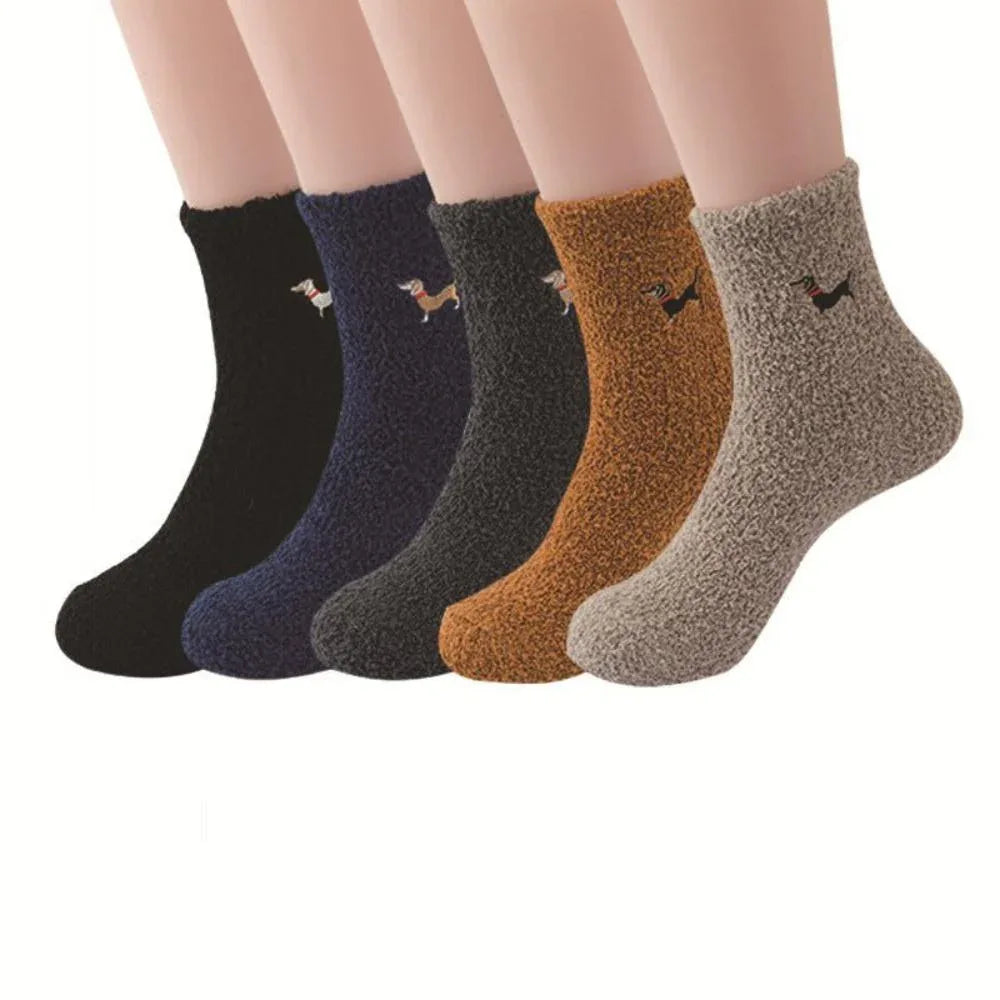 Herren Verdickte Warme Korallenfleece-Socken