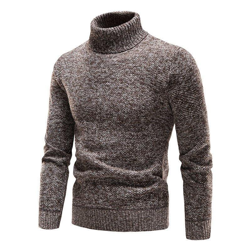 Pull en maille à col roulé, à porter comme sous-vêtement ou en couche extérieure, pour homme