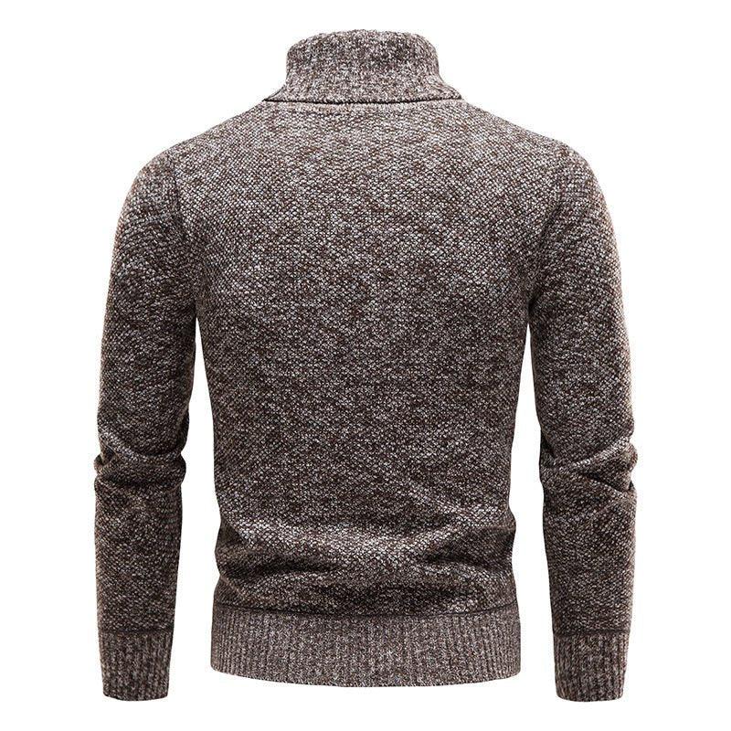 Pull en maille à col roulé, à porter comme sous-vêtement ou en couche extérieure, pour homme