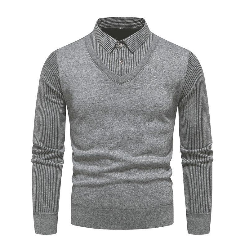 Sous-vêtement Homme Coupe Slim Polaire Doublée Pulls Deux Pièces