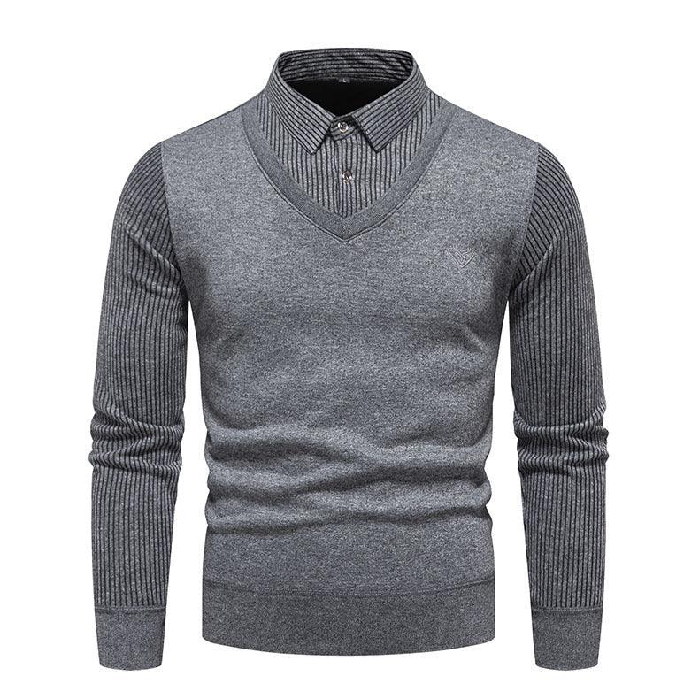 Sous-vêtement Homme Coupe Slim Polaire Doublée Pulls Deux Pièces
