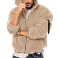 Herren Winter Doppelseitiger Warmer Kapuzenpullover mit Reißverschluss, Freizeit-Hoodie