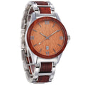 Montre étanche à quartz en bois pour homme