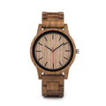 Montre à Quartz Étanche en Bois pour Homme