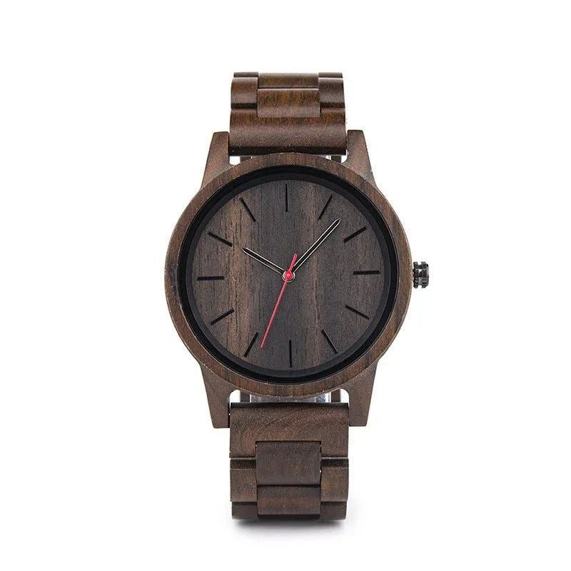 Herren Holz Wasserdichte Quarz-Uhr