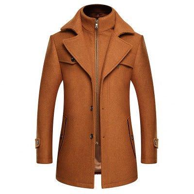 Herren Wollmantel bequem für Winter und Herbst