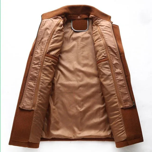 Herren Wollmantel bequem für Winter und Herbst