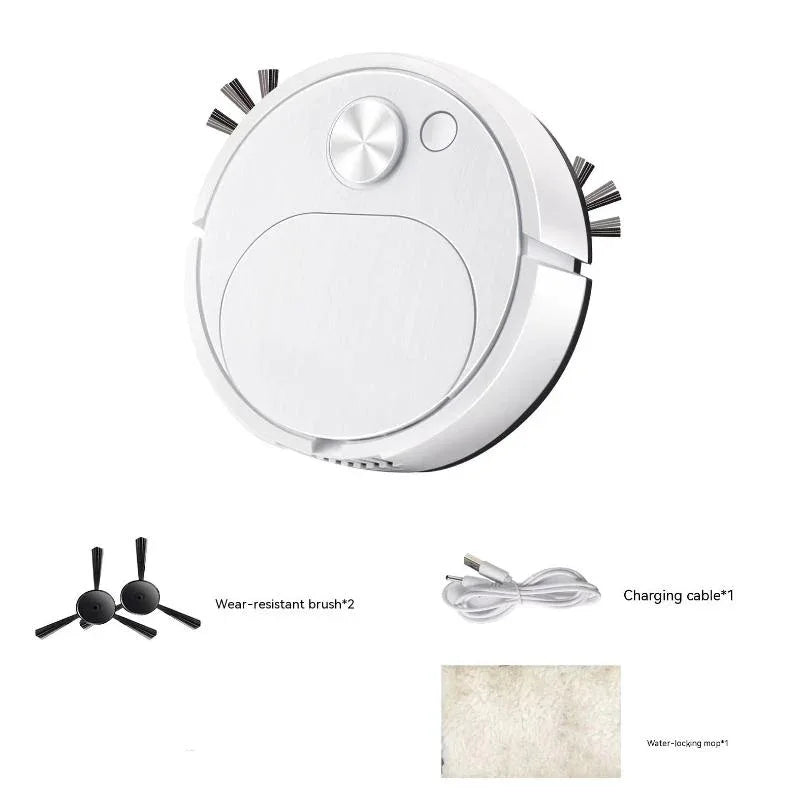 Mini robot aspirateur balai avec brosses intégrées