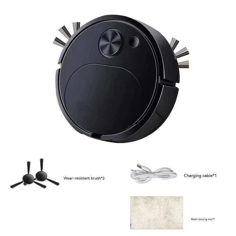 Mini robot aspirateur balai avec brosses intégrées