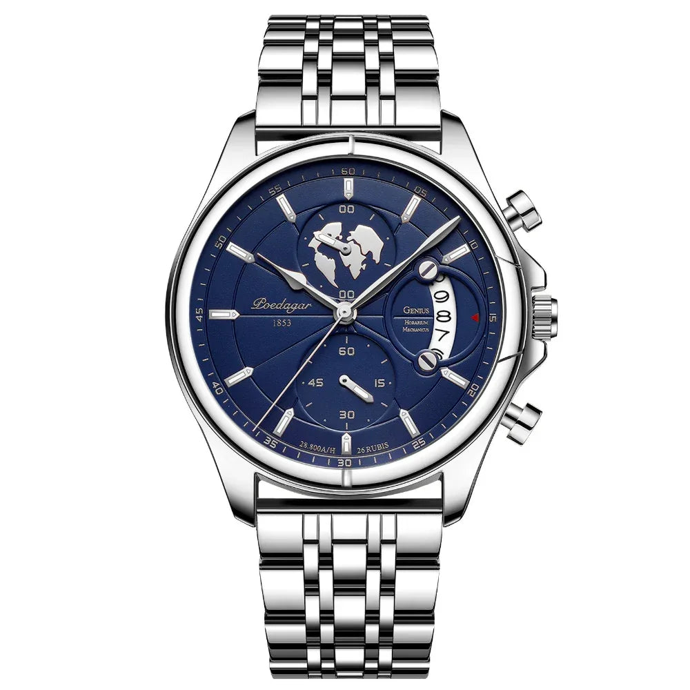 Montre à Quartz Lumineuse Multifonctionnelle et Étanche pour Hommes