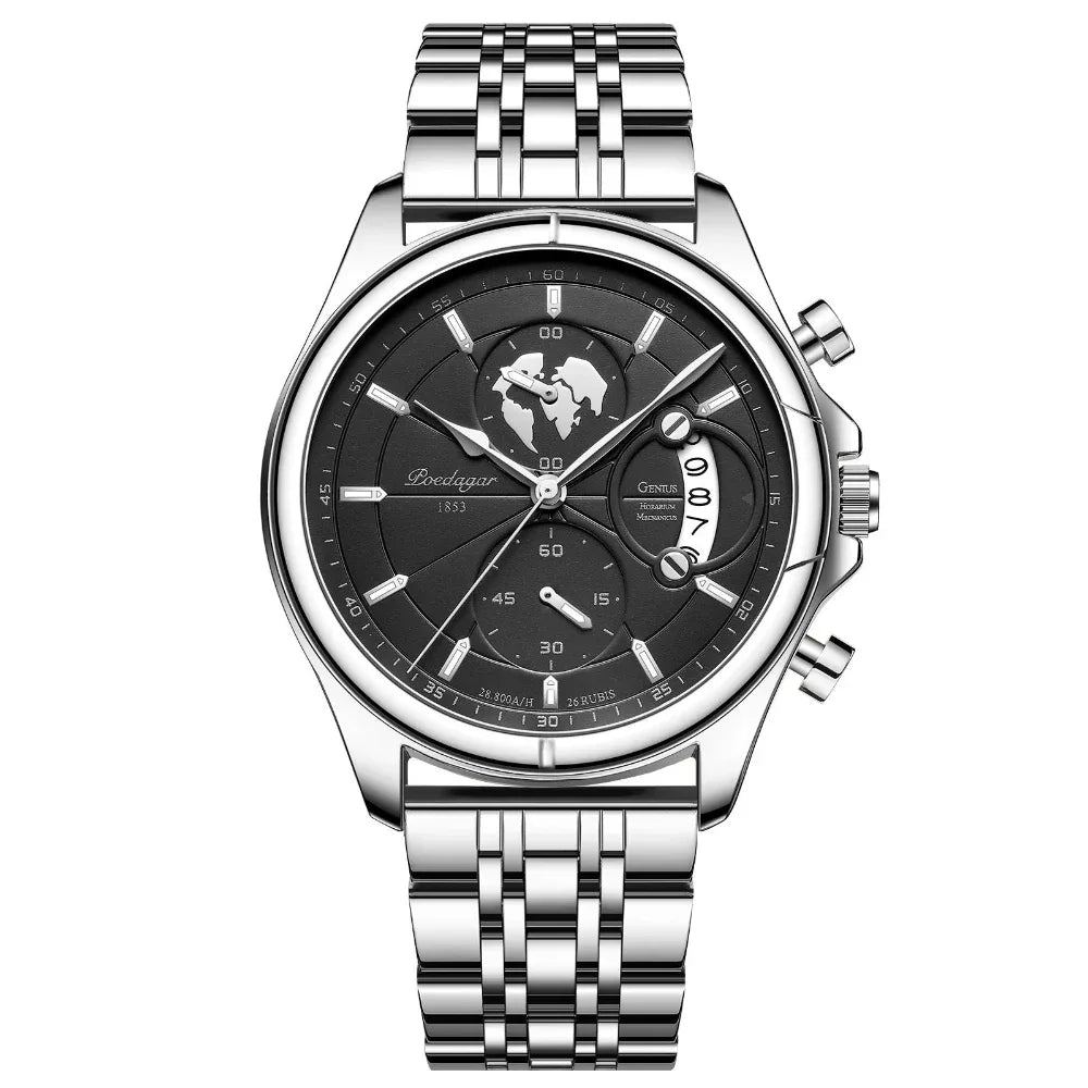 Montre à Quartz Lumineuse Multifonctionnelle et Étanche pour Hommes