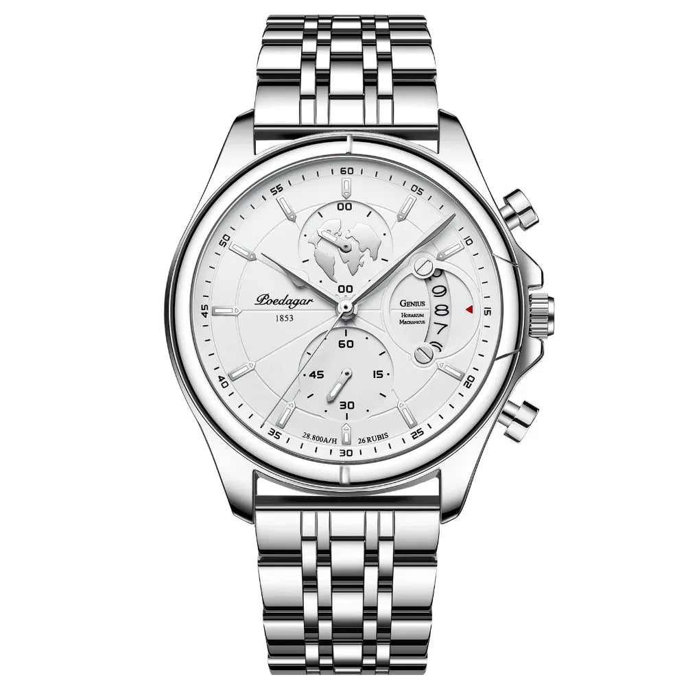 Montre à Quartz Lumineuse Multifonctionnelle et Étanche pour Hommes