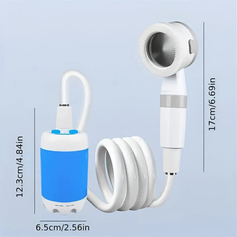 Douche de camping électrique portable extérieure avec batterie rechargeable de 5000 mAh