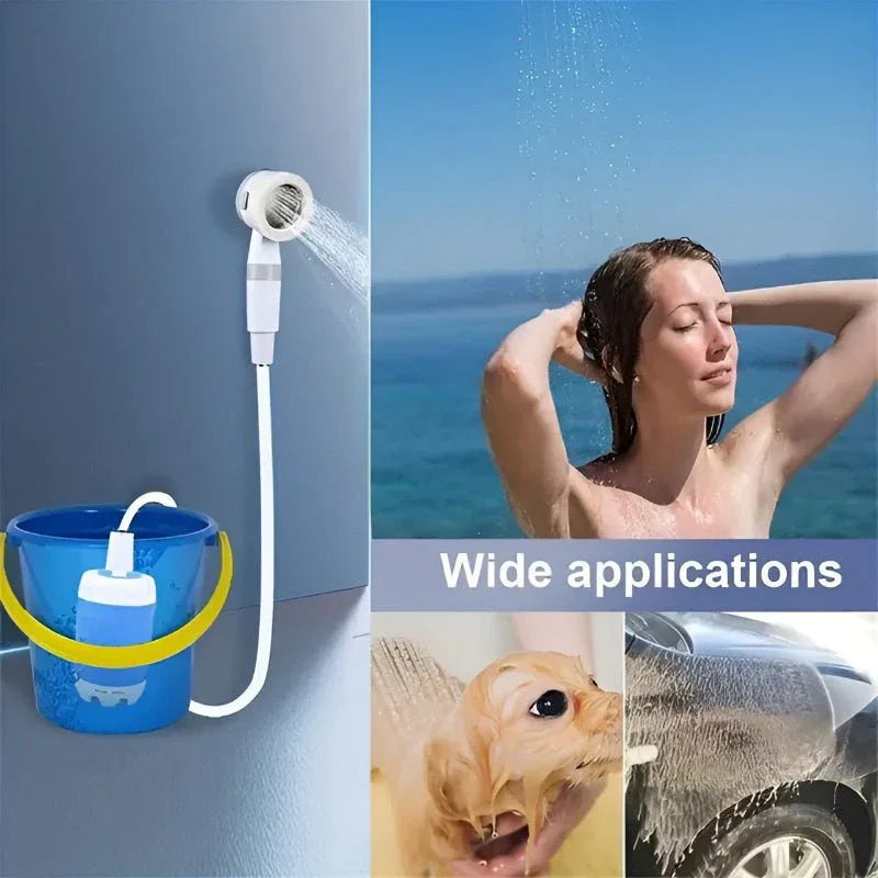 Douche de camping électrique portable extérieure avec batterie rechargeable de 5000 mAh