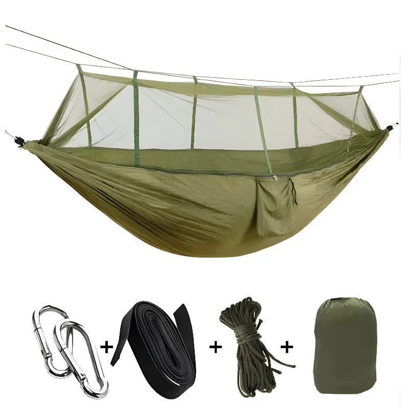 Hamac de camping portable anti-insectes avec moustiquaire