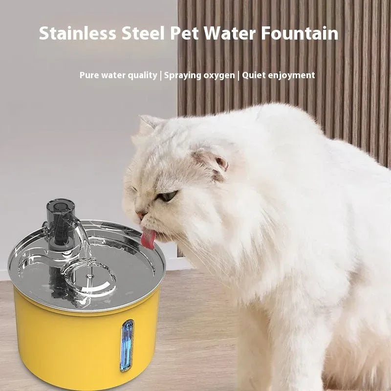 Haustier Katze Edelstahl Kunststoff Sprühwasserbrunnen